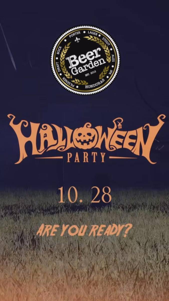¡Únete en la noche más terrorífica del año! Estás cordialmente invitado a la fiesta de Halloween en Beer Garden. Prepárate para una noche llena de sustos, sorpresas espeluznantes, y, por supuesto, ¡diversión sin límites! Ve disfrazado con tu atuendo más aterrador y disfruta de tragos especiales con nombres escalofriantes, música en vivo y un concurso de disfraces con premios increíbles.