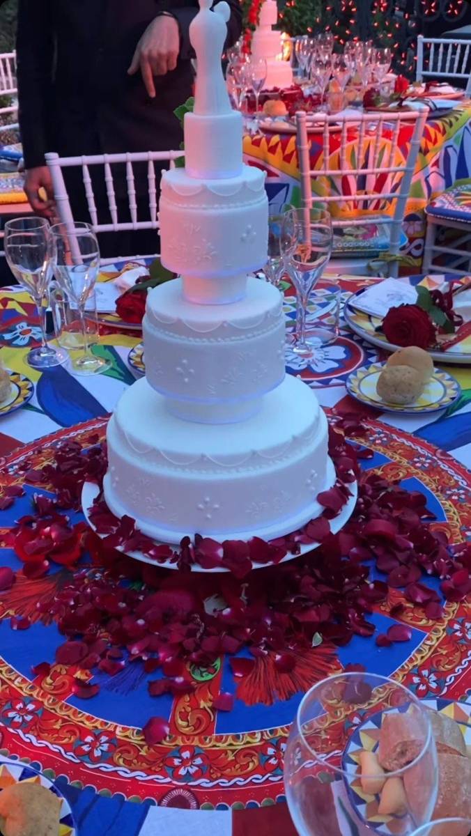Pastel de la boda. 