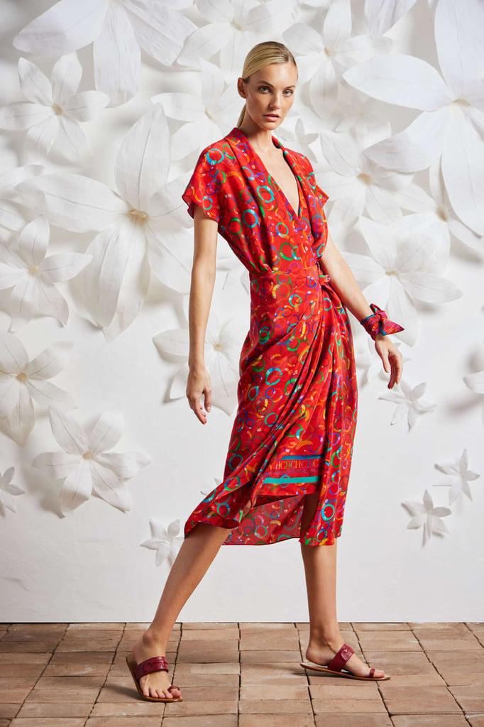 Vestido de seda estampado 
