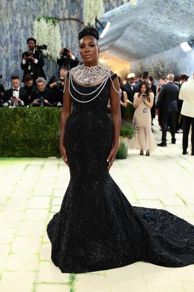 Venus Williams llevando un look de Swarovski.