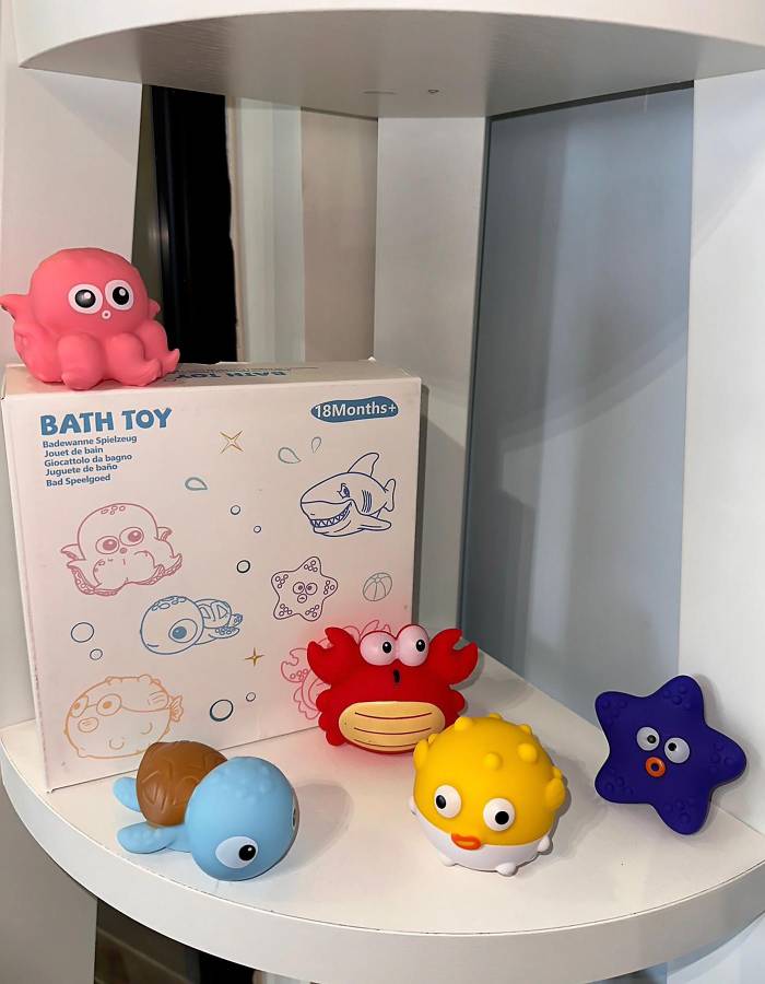 Una variedad de juguetes puedes encontrar en Bubba Baby Spa