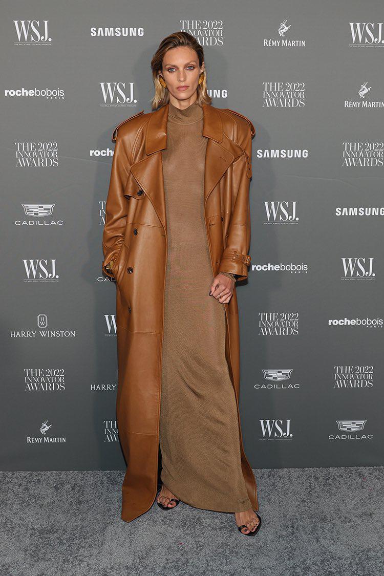 Anja Rubik en Saint Laurent.