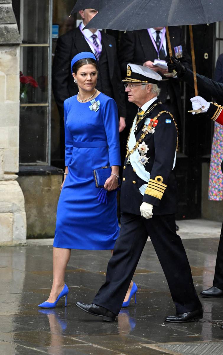 El rey Carl Gustaf de Suecia y su hija Victoria 