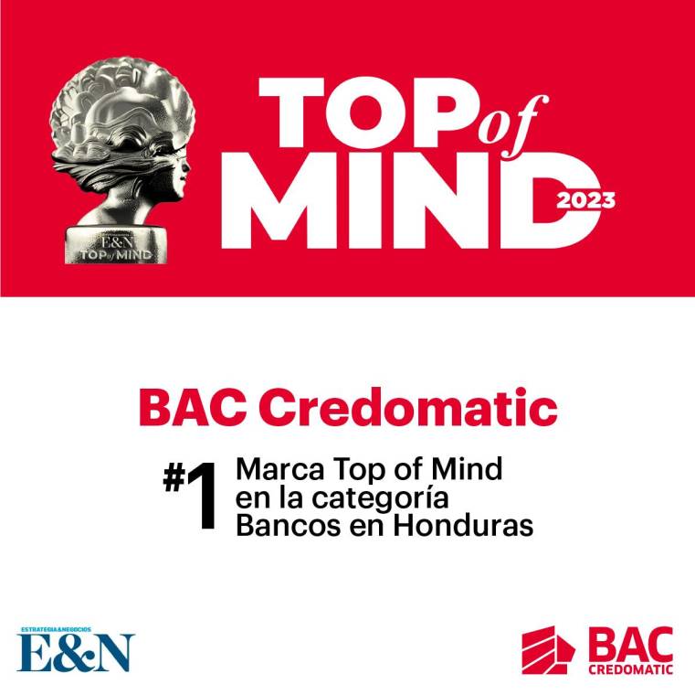 BAC se posiciona como la marca más poderosa entre los bancos de Honduras
