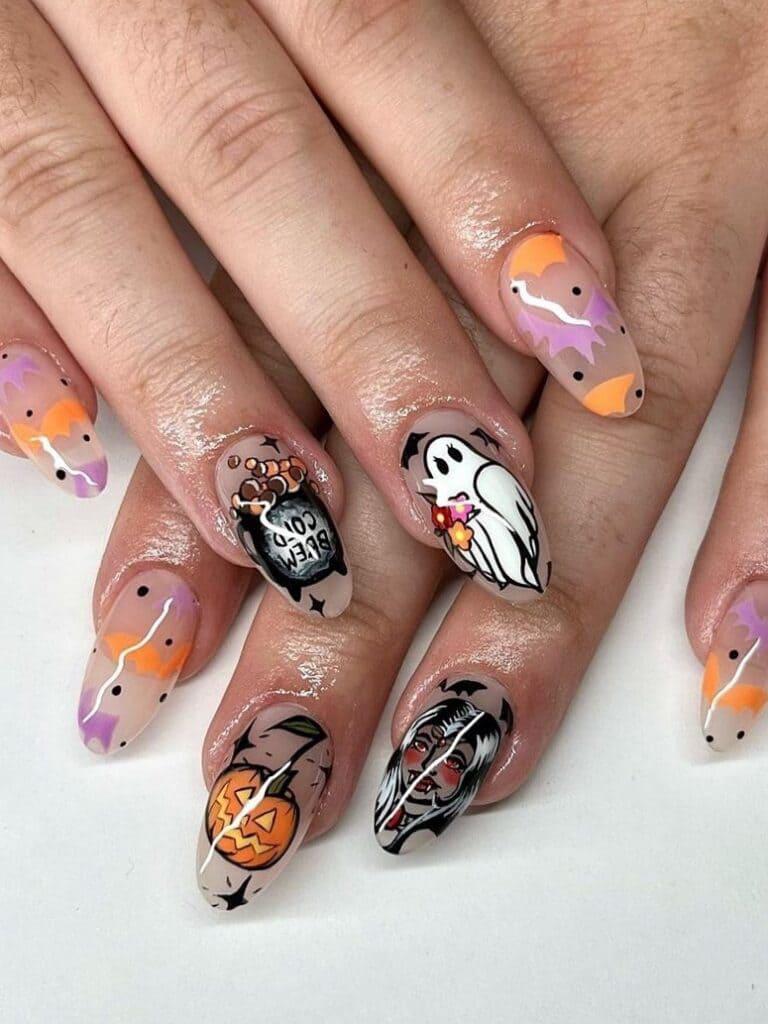 Divertidos diseños de uñas de Halloween