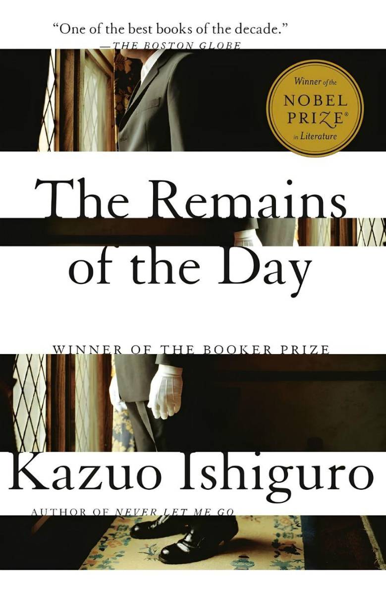 Los restos del día, por Kazuo IshiguroVerano de 1956, Stevens, un mayordomo veterano de Darlington Hall, decide emprender un viaje en coche por el oeste de Inglaterra. La excursión de seis días se convierte en un viaje al pasado de Stevens y de Inglaterra, un pasado que abarca el fascismo, dos guerras mundiales y un amor no correspondido entre el mayordomo y su ama de llaves.