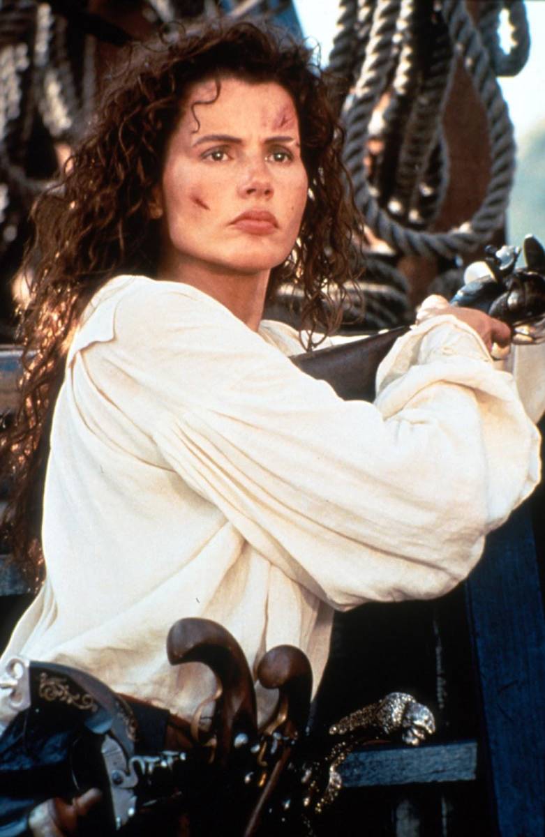 Geena Davis en “Cutthroat Island”A pesar de su versatilidad, esta película no logró éxito.