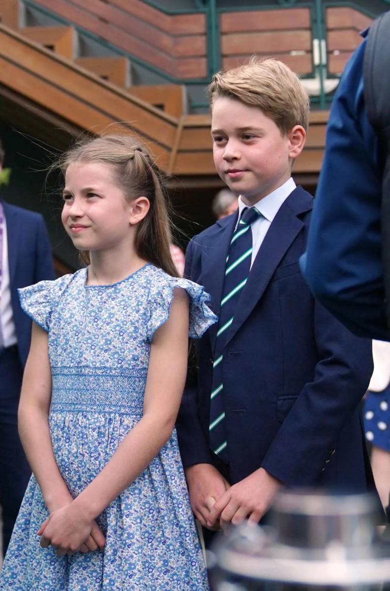 Los principes Charlotte y George presenciaron el juego entre Djokovic y Alcaraz.