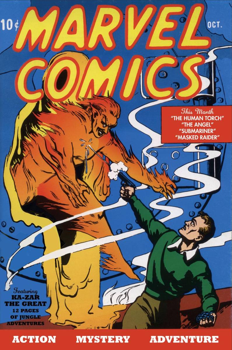 El primer comic que lanzaron al público fue “Marvel Comics #1”, el cual vendió más de 80,000 copias. Para la segunda edición se triplicaron las ventas.