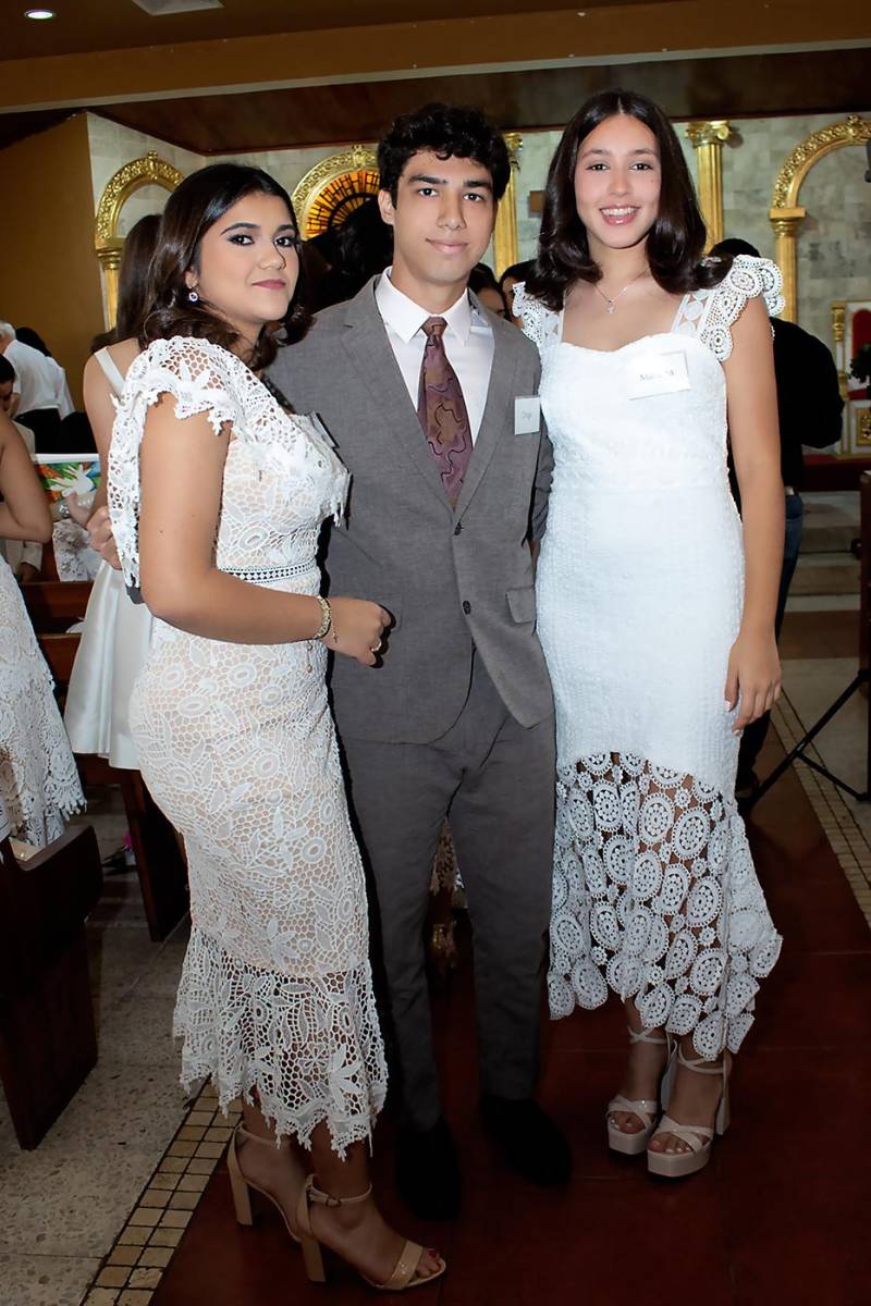 Valentina Asfura, Diego Moya y Mariana Tinoco.