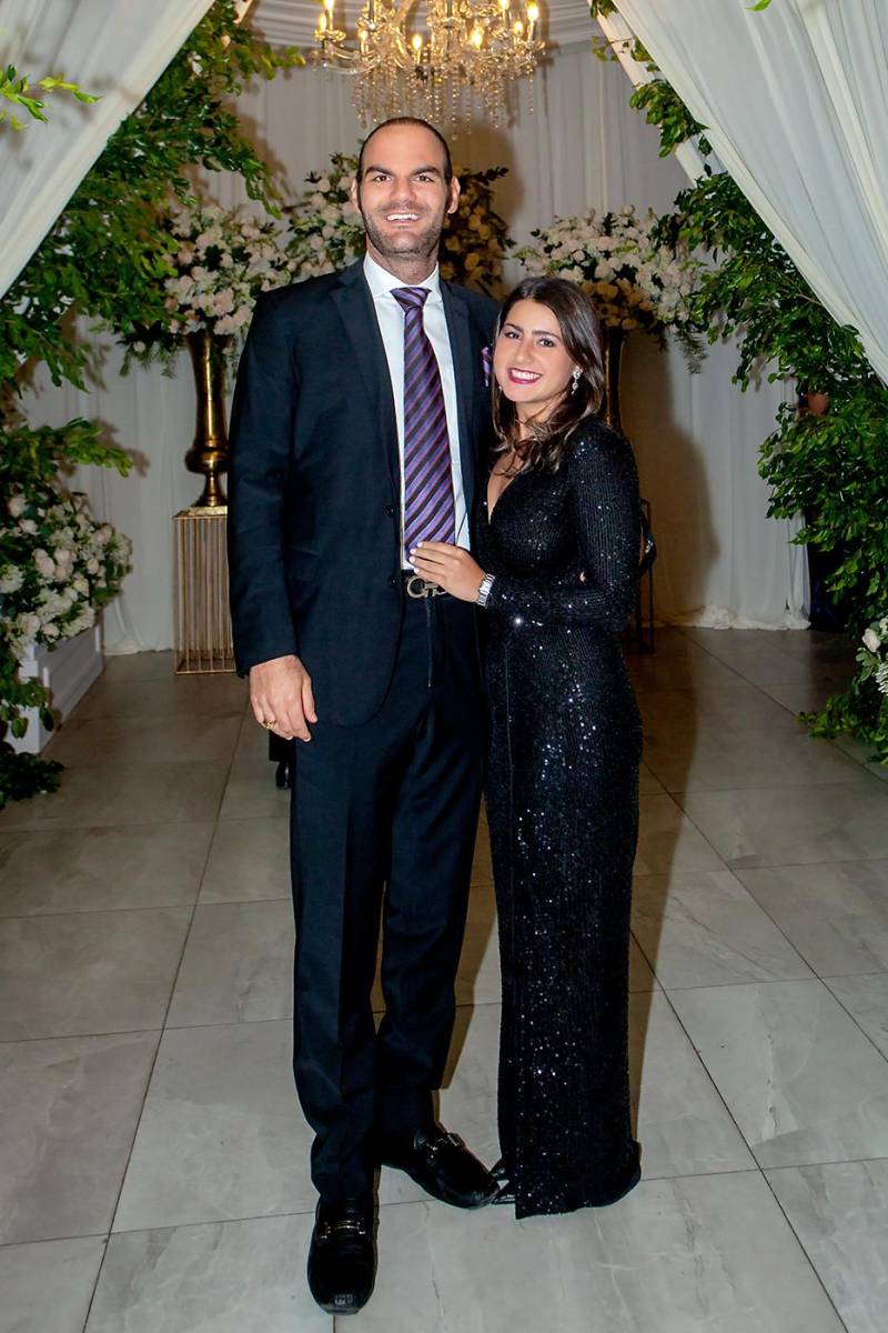Miguel Ángel Handal y Anaelis Canahuati.