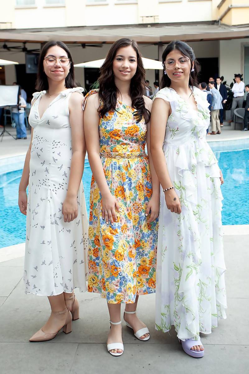 Guityen Fúnez, Bella Betancourt y Gabriela Rápalo