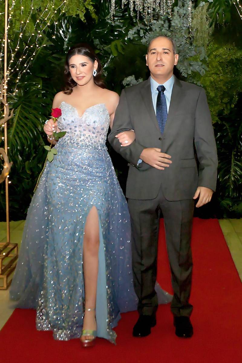 Fadia Nadra Hasbun con su padre Georges Nadra.