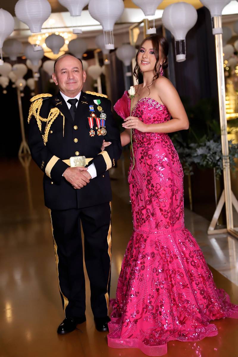 Joanie Korte con su padre Klaus