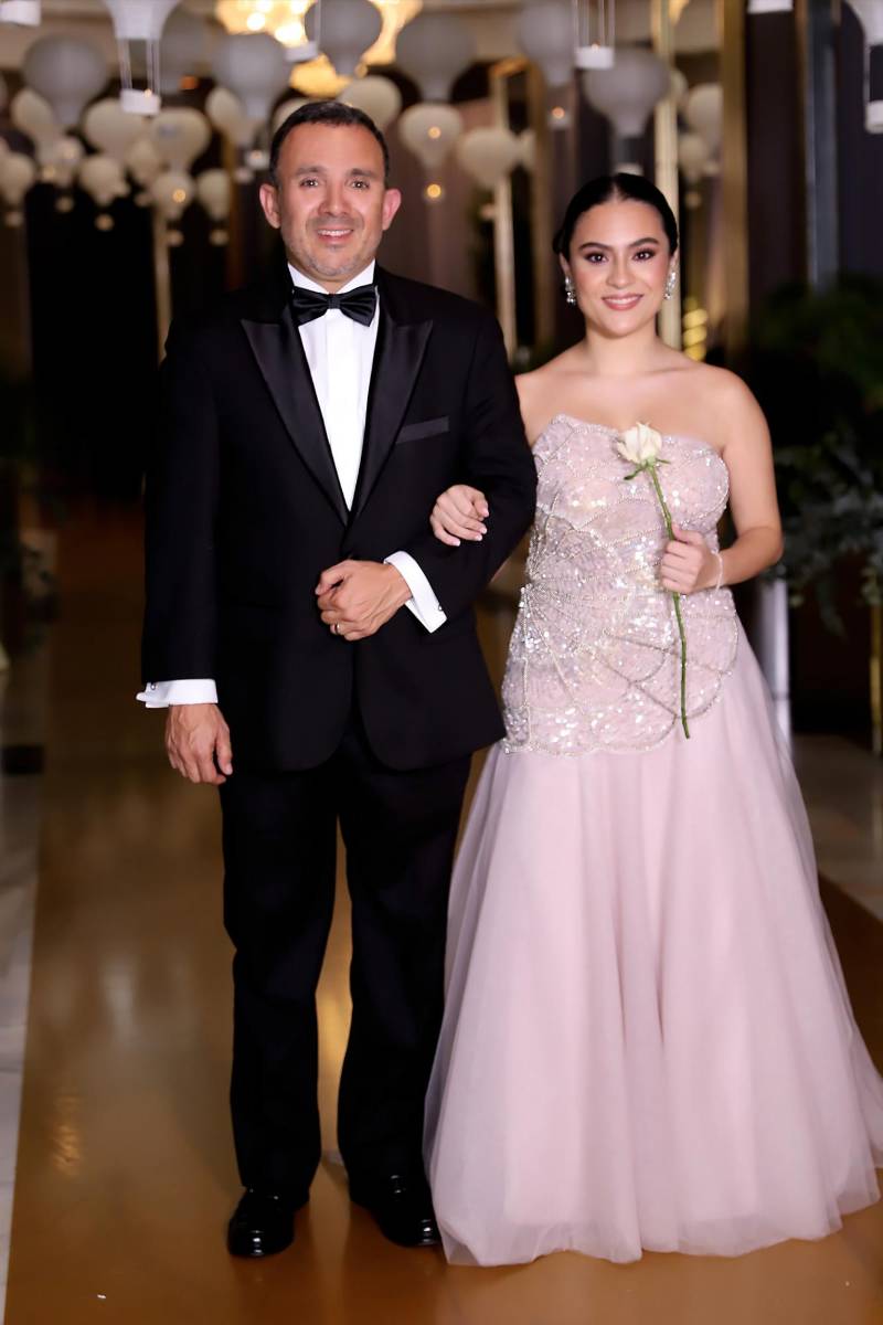Mariana López con su padre Mario 