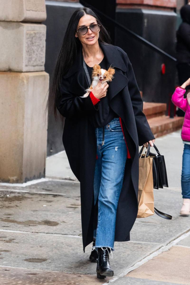 Demi Moore y su chihuahua Pilaf en Cannes