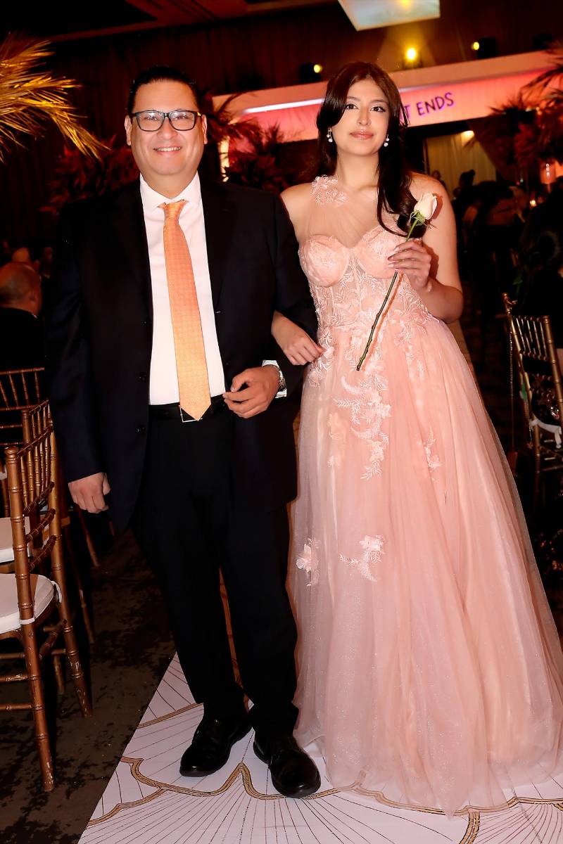 Adriana Tome y su padre Mauricio Tomé. 