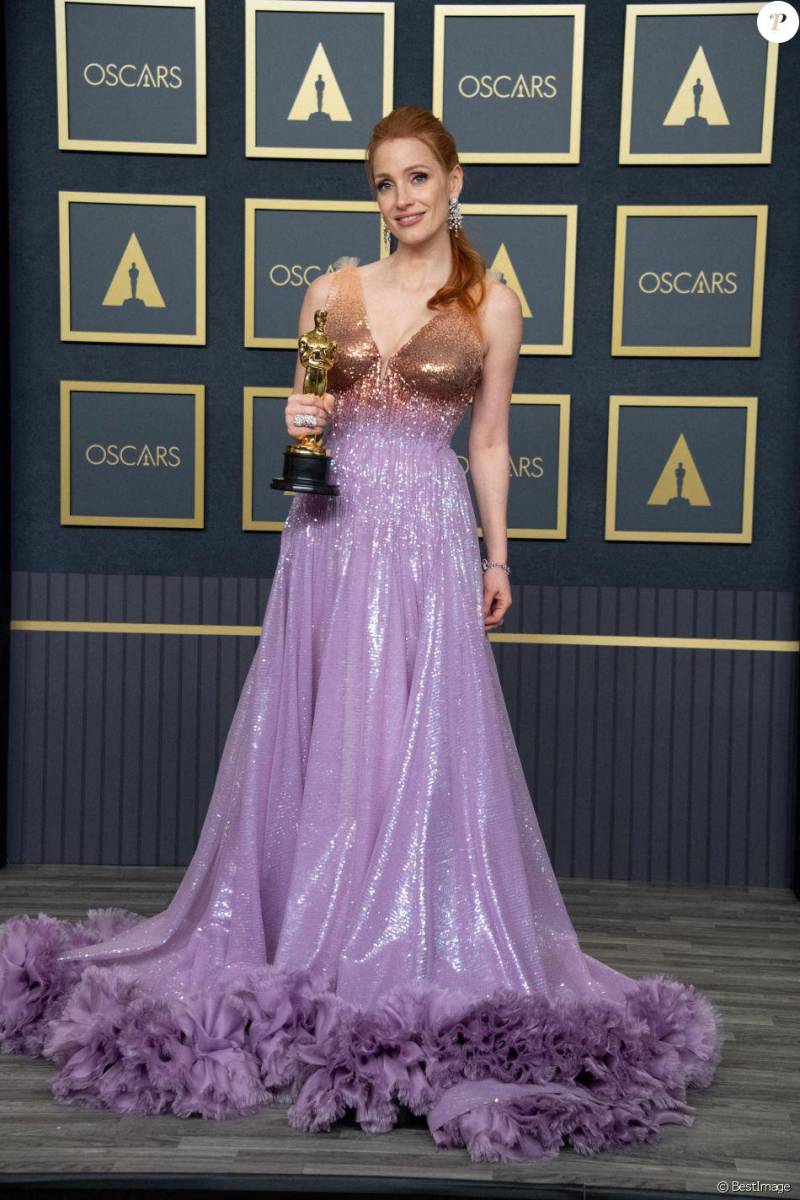 Jessica Chastain en Gucci, 2022.