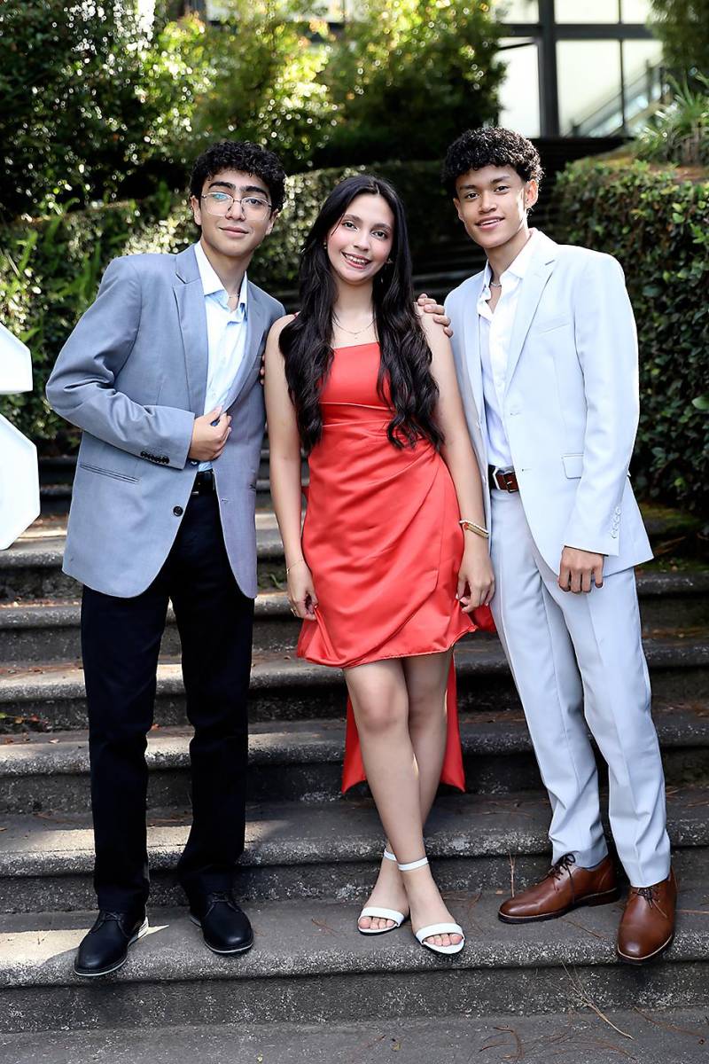 Daniel Arce, Ashley Midence y Jorge Aceituno.