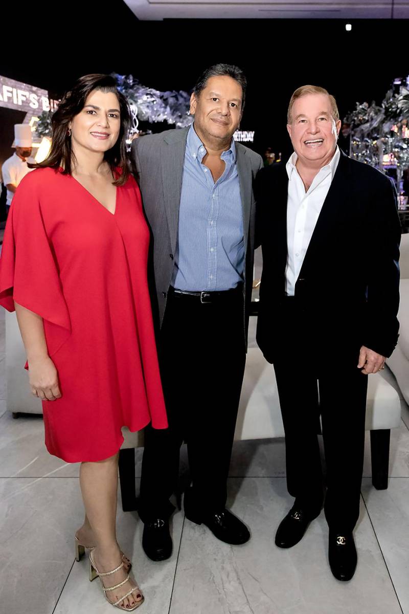 Violeta y Jorge Rivera con Afif Diek