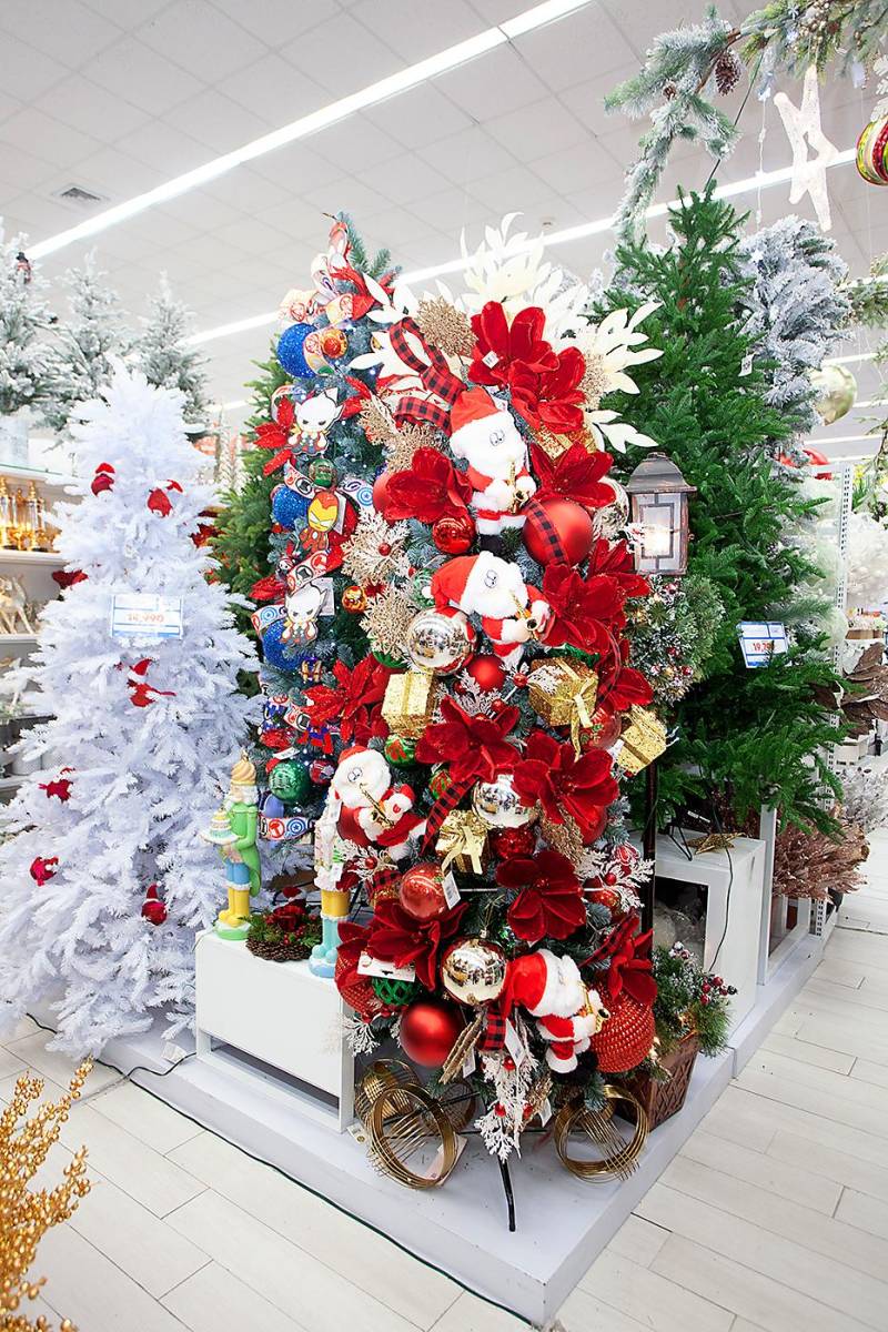 Árboles decorados.
