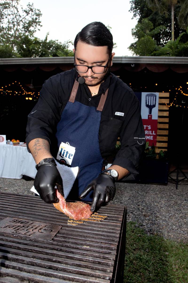 El asado de tri-tip.