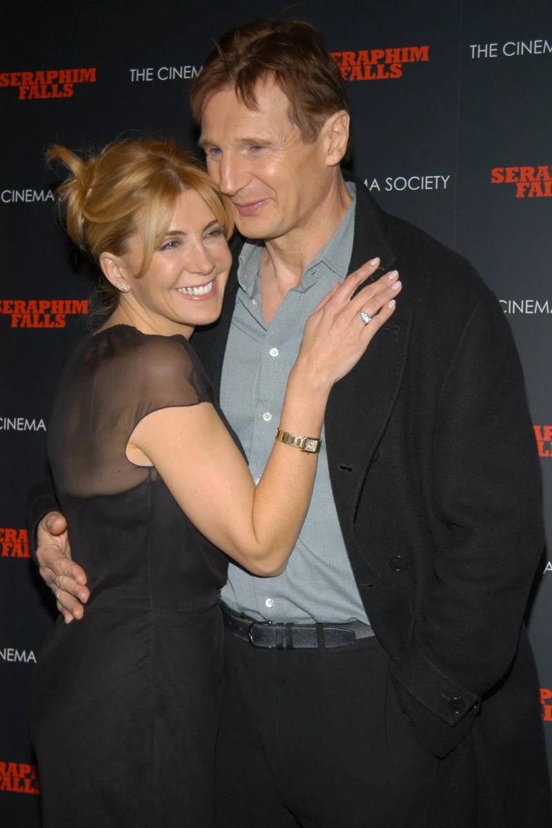 Natasha Richardson y Liam Neeson en la presentación de The Cinema Society en Nueva York, el 23 de enero de 2007.