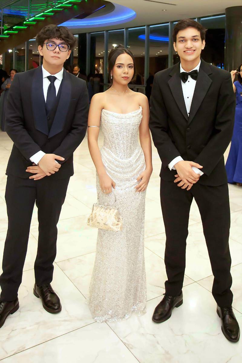 Ángel Padilla, Valeria Umanzor y Rafael Barahona.