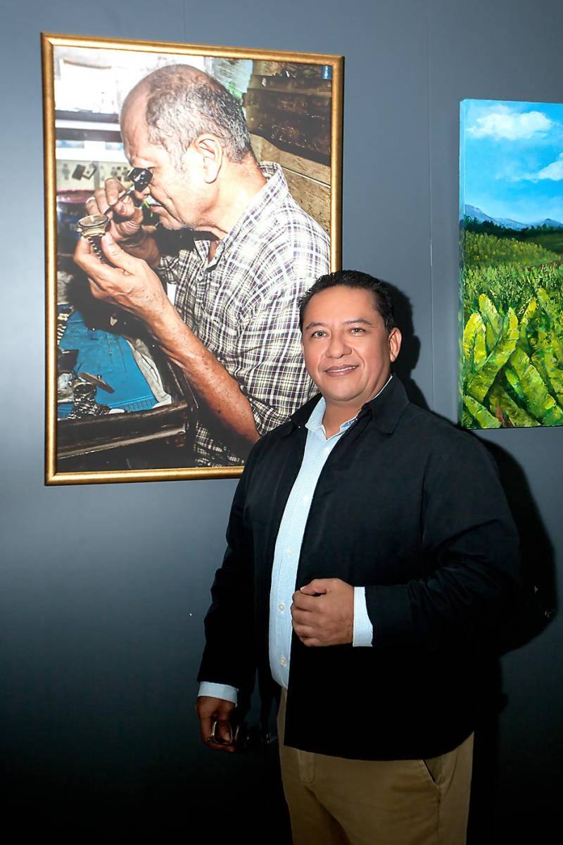 El pintor Agustín Ortega.