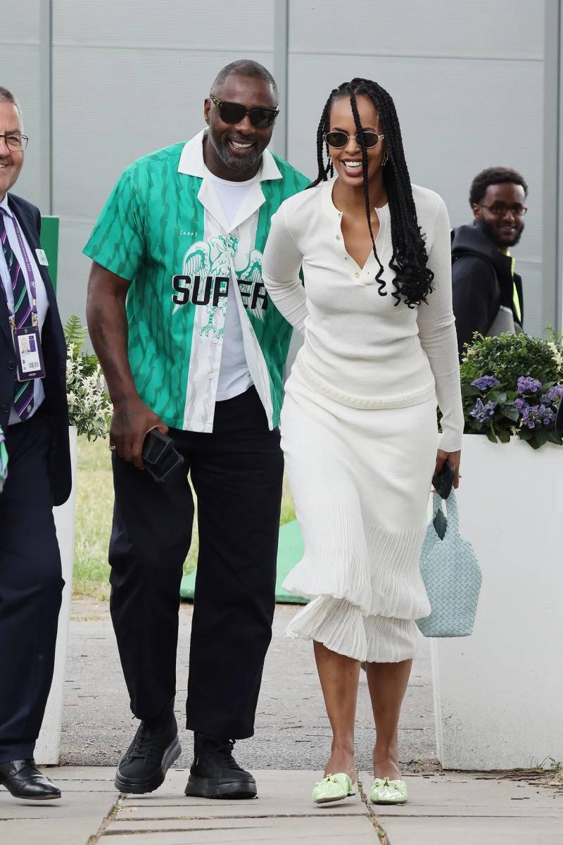 Idris y Sabrina Elba llegaron relajados y dispuestos a pasar un rato divertido
