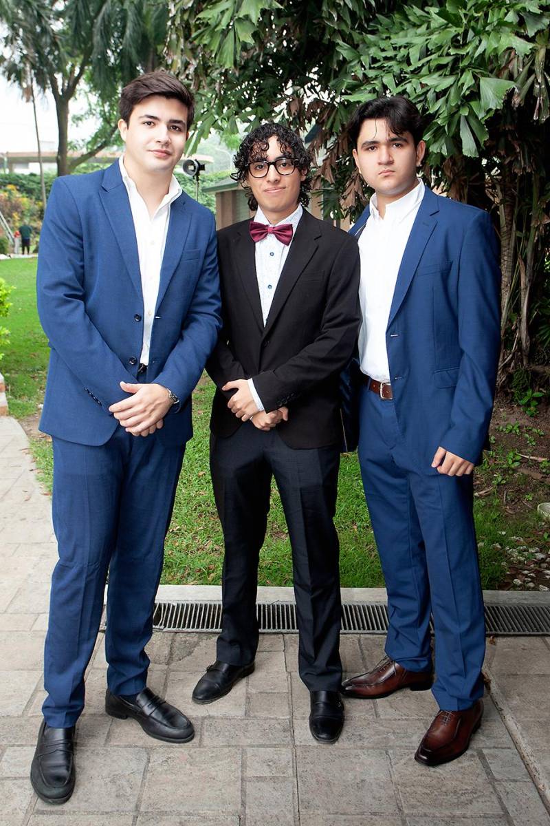 Gian Pitsikalis, Diego Chinchilla y Henry Rivera.