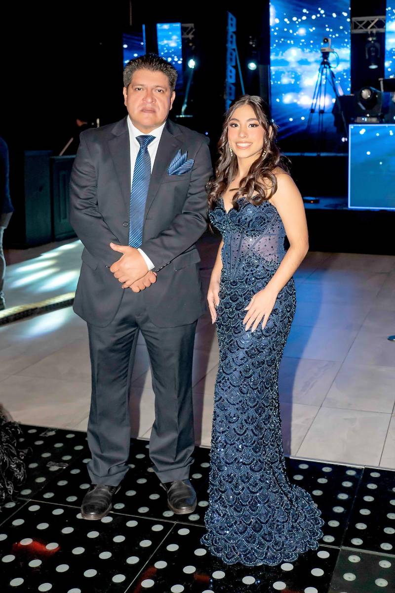 Ayelen Amador con su padre Salomón Amador.
