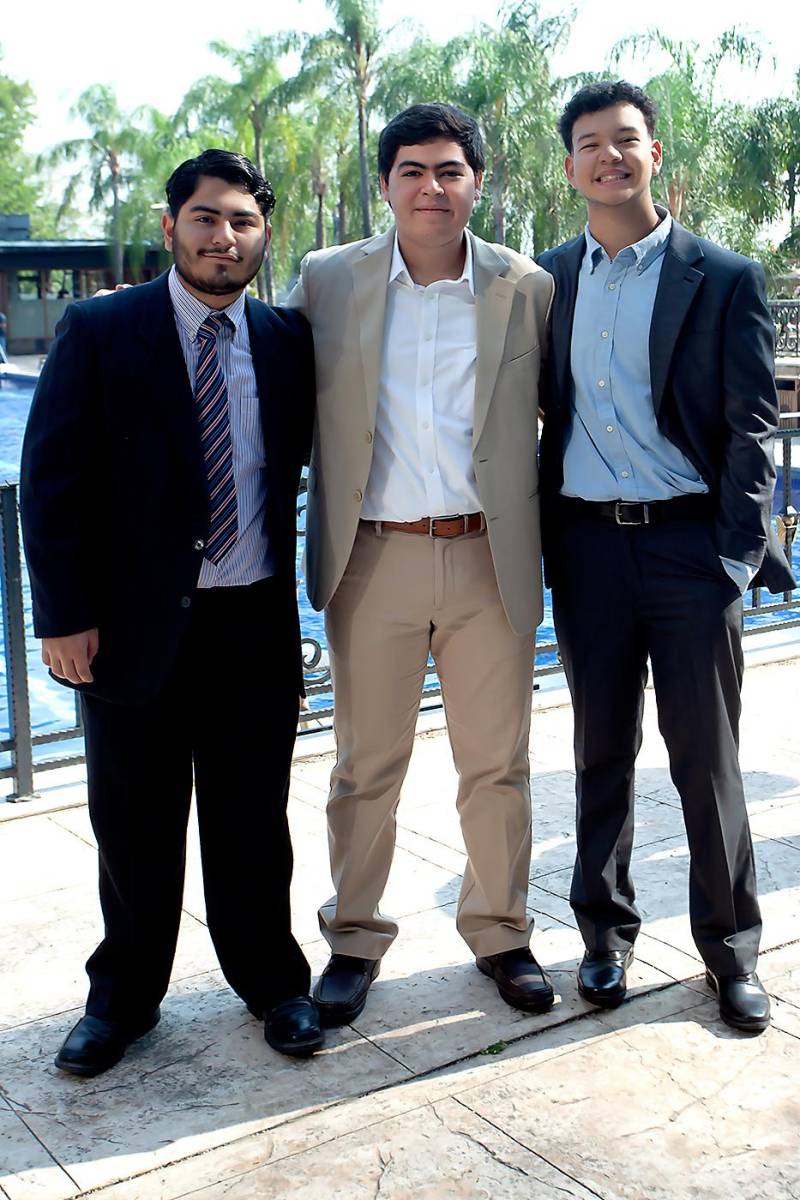 Ángel Barahona, Axel Trochez e Isaac Morales