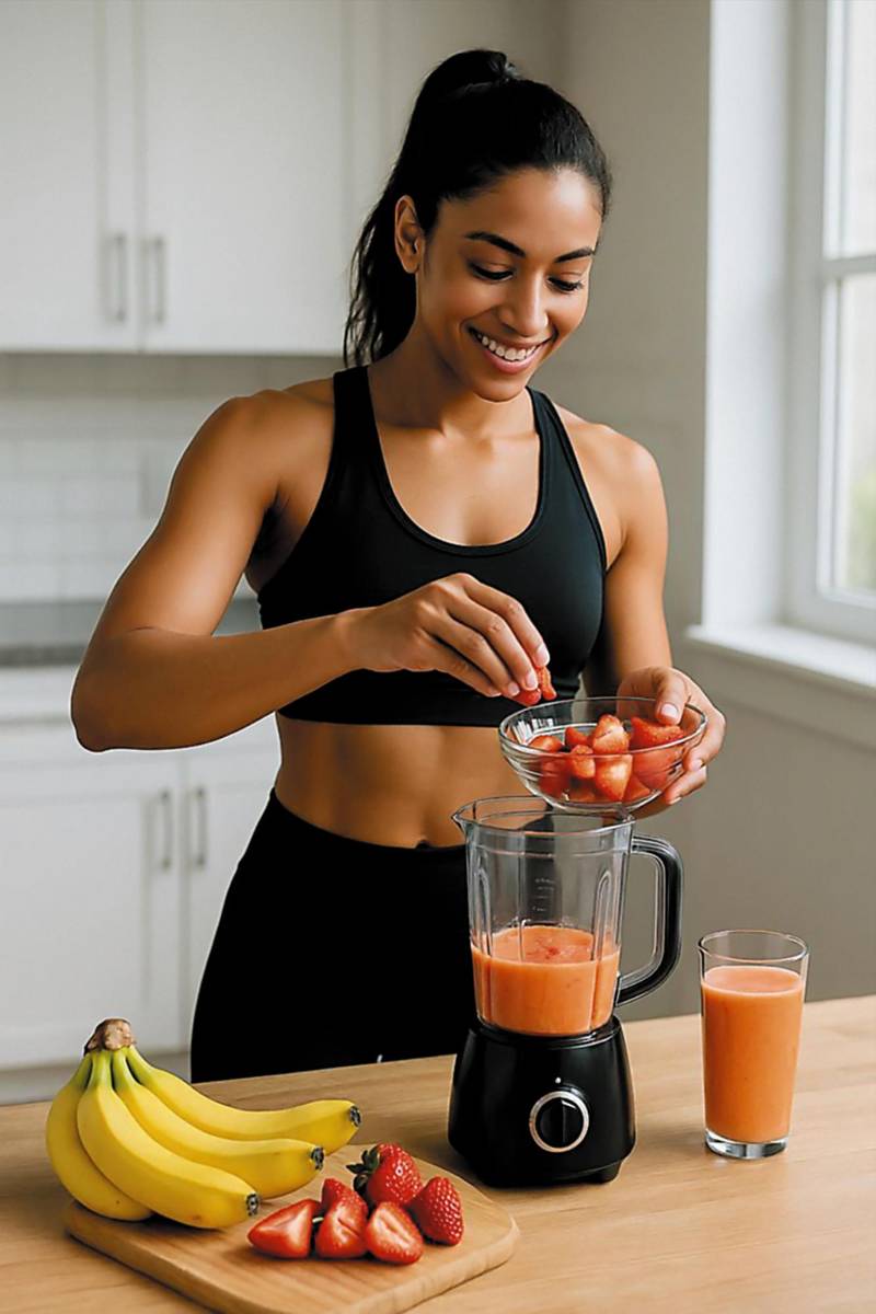 En deportistas y personas que entrenan por la mañana, la forma en que se resuelve esa primera comida puede marcar la diferencia en la energía disponible, la intensidad del entrenamiento y la respuesta del organismo al esfuerzo. Para poco apetito o entrenamientos muy temprano. Para los que no toleran bien los sólidos al despertar, el formato líquido puede ser un gran aliado. Una smoothie bien planificado puede cubrir los mismos objetivos de un plato sólido.