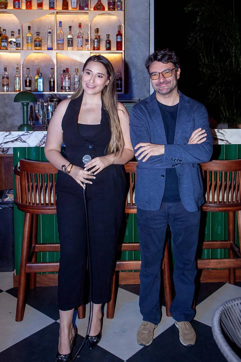 Brenda Alvarado y el chef Bojan Tosic