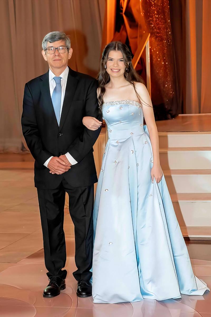 María Fernanda Tróchez Amaya y su padre Juan de Dios Tróchez. 