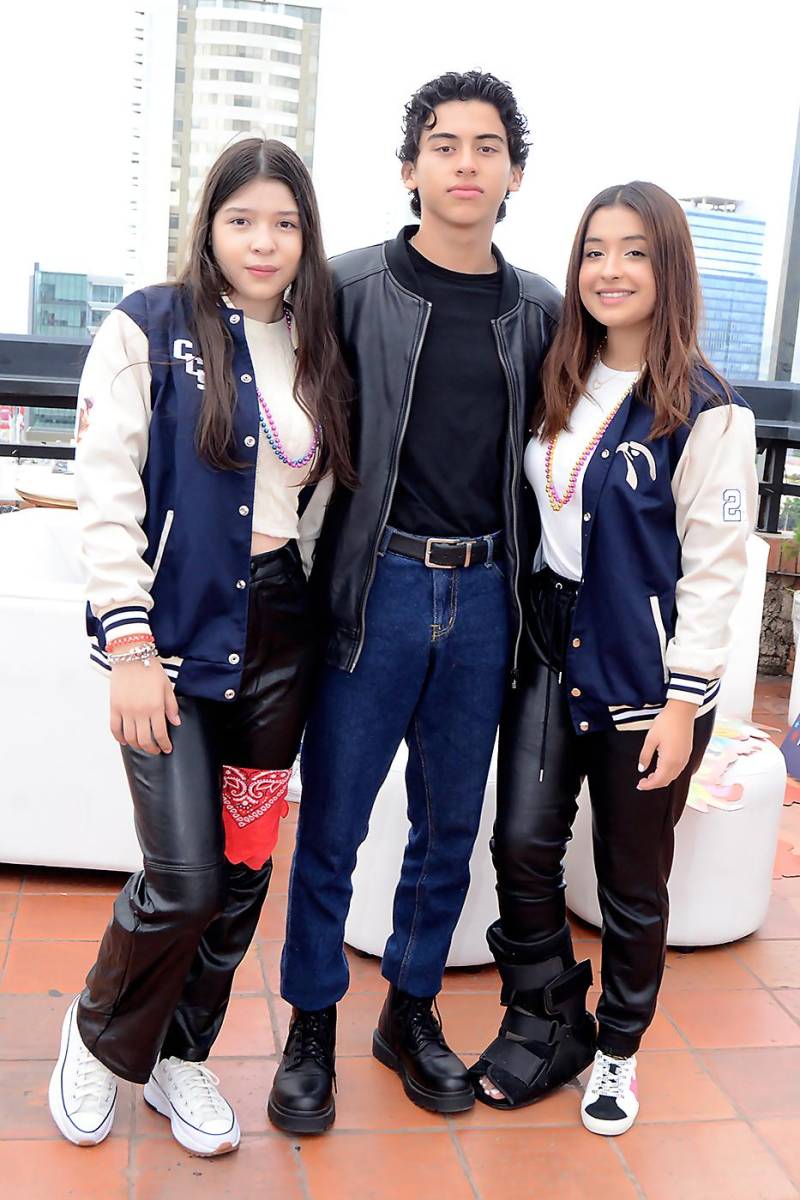 Emily Argueta, Elías Rosales y Tiffany Morazán