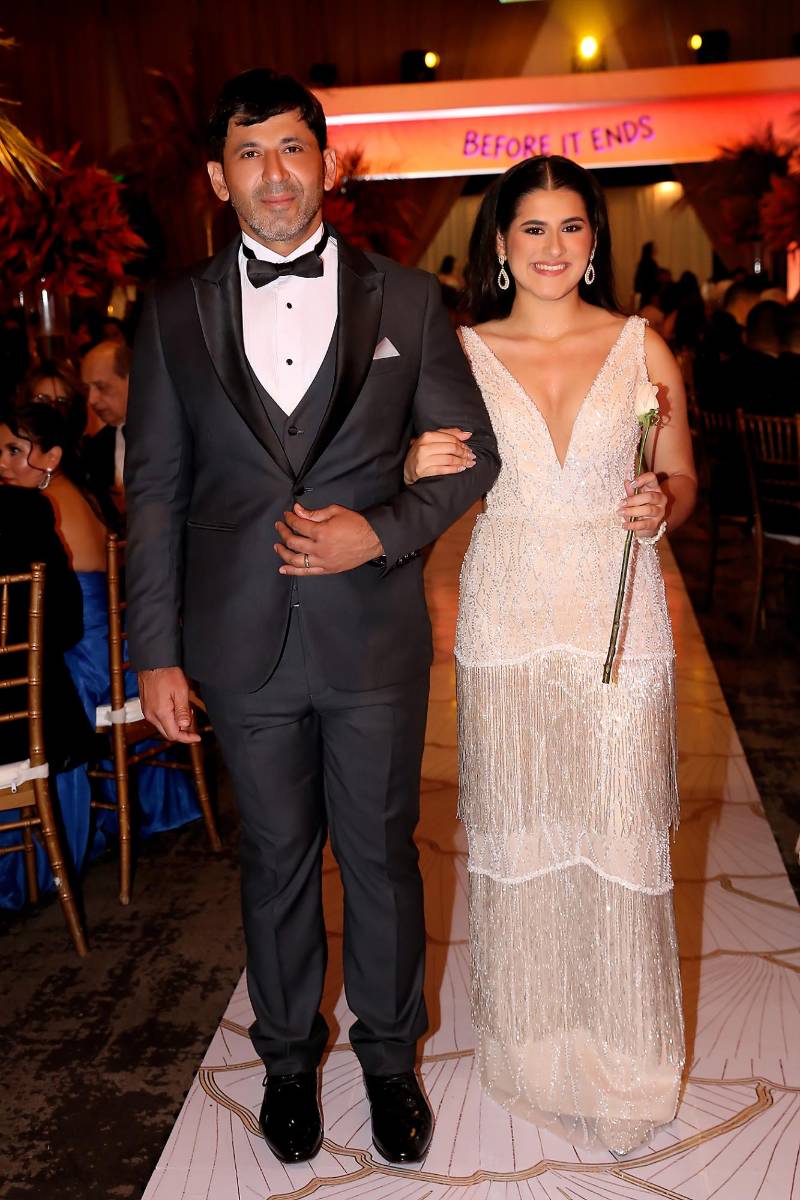 Danna Meza y su padre Carlos Meza. 