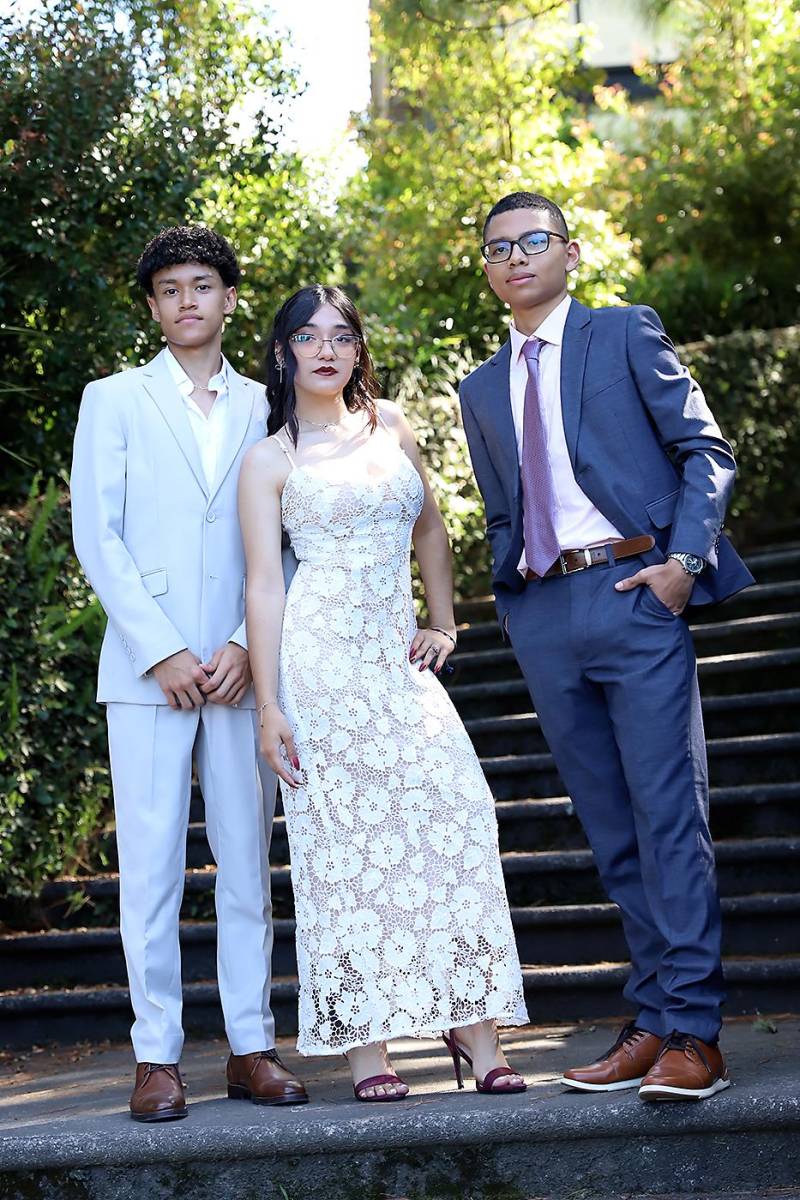 Jorge Aceituno, Sthevany Pinto y Seth Paisano.