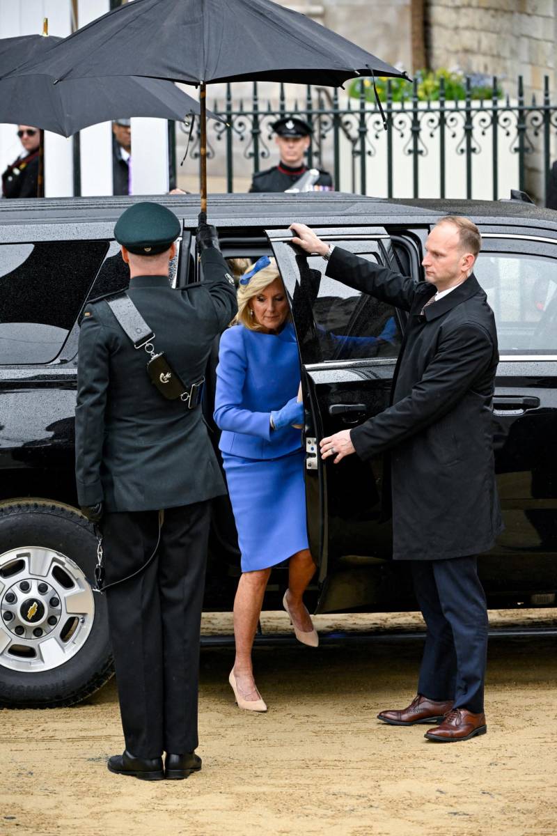 Jill Biden a su llegada a la Abadia