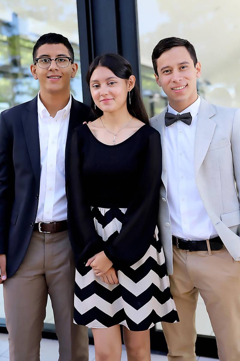 David Elías, Samantha Espino y José Obando