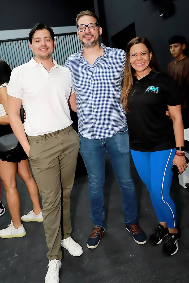 Carlos Sosa, Andrés Urtecho y Yasmín Alvarenga