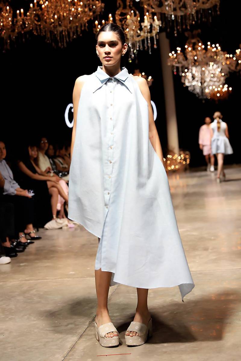 Vestido camisero de cortes arriesgados y en frescos tejidos se definen como protagonistas de la apuesta