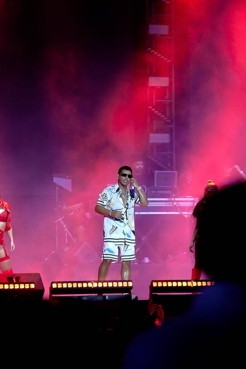 El cantante Tito el Bambino, durante su show.