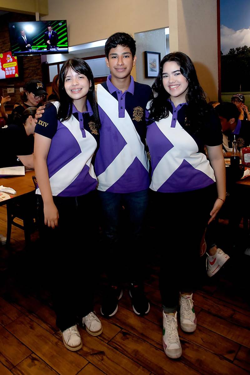 Ángela Vides, Daniel Moncada y Gimena Collins.