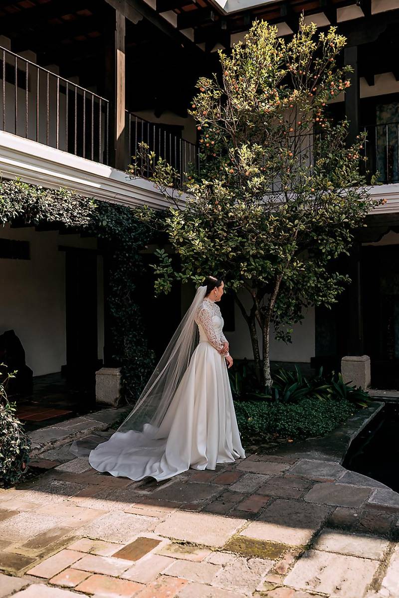 Isabella Pineda, simplemente hermosa en su vestido de novia. 
