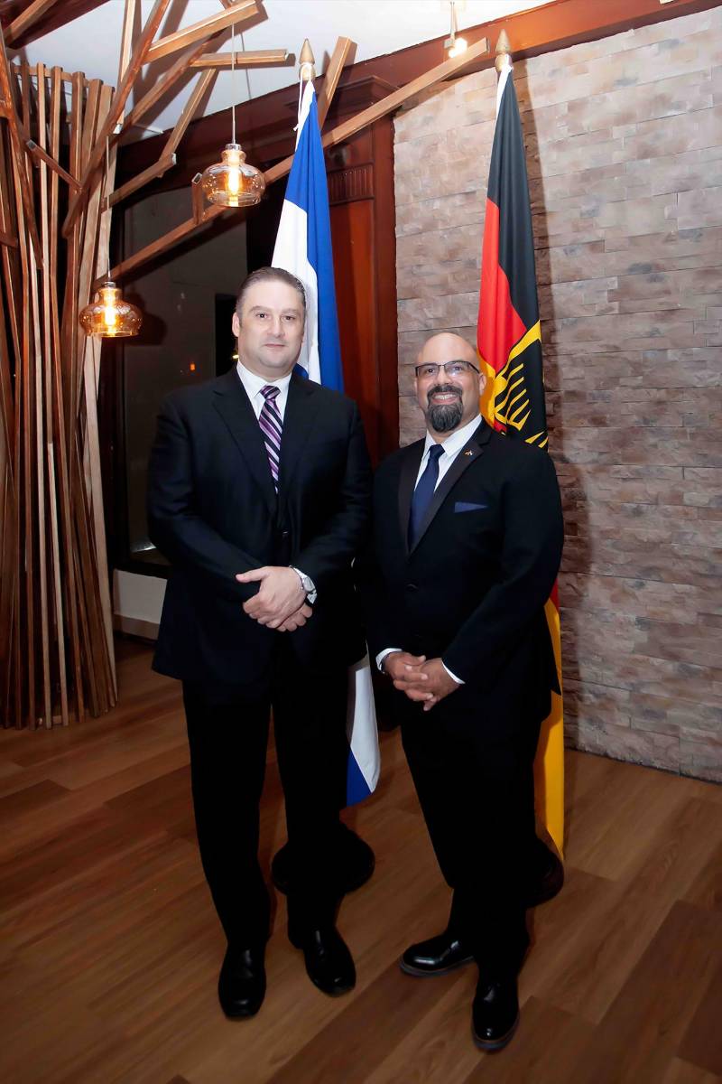 Rommel Fuschich y Dieter Fertsch Suazo, cónsul honorario de Alemania en San Pedro Sula
