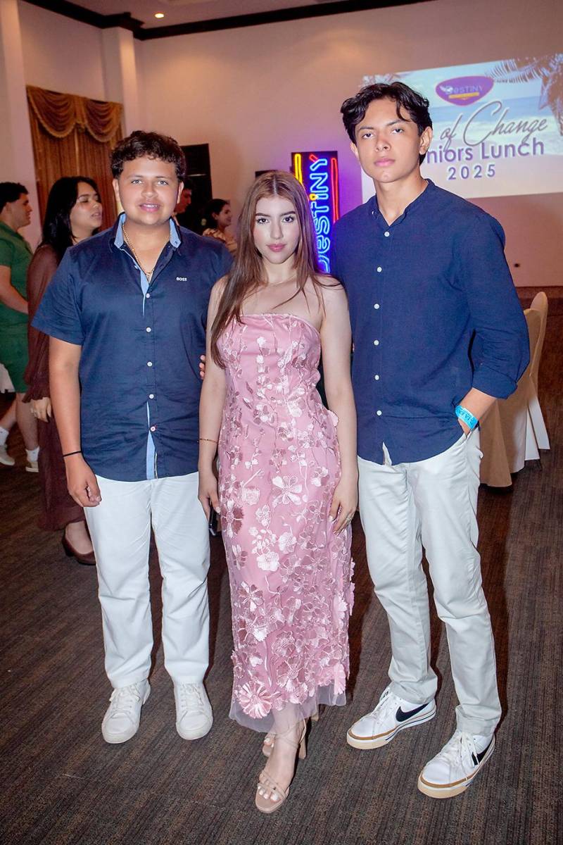 Aldahir Martínez, Briana Brizuela y Julian Pacheco.
