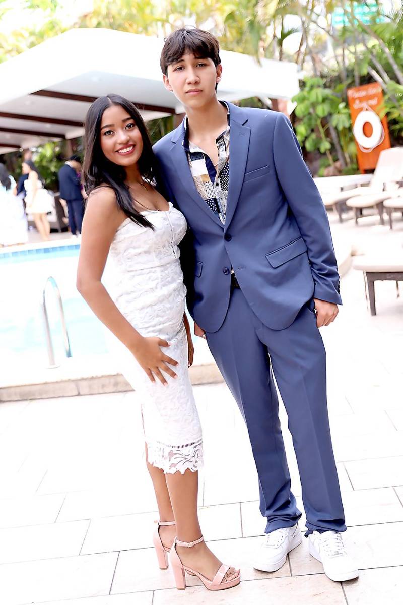Génesis Juárez y Elvin Solís.