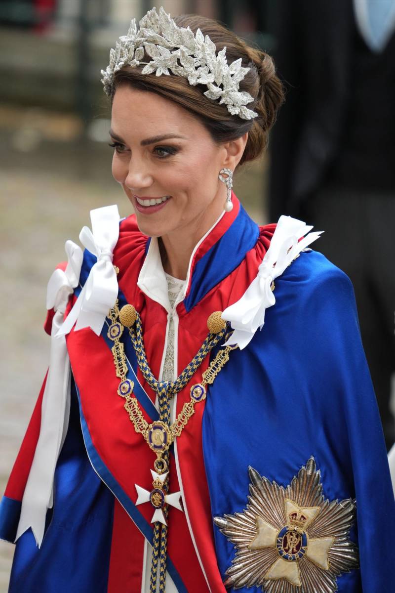 Los príncipes de Gales en la coronación del rey Carlos III